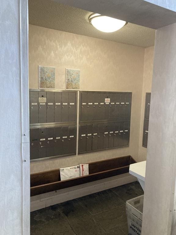2 Summit Unit 68, Reading, MA 01867 - bathroom with mail area and a textured ceiling