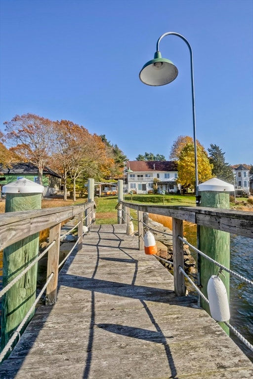 exterior space featuring a water view