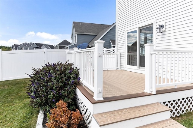 wooden deck with fence