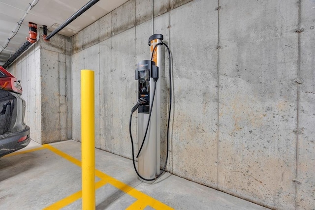 interior details featuring concrete floors