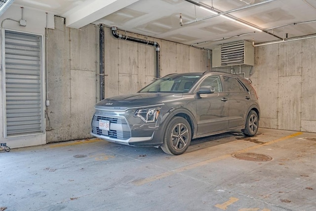 view of parking garage