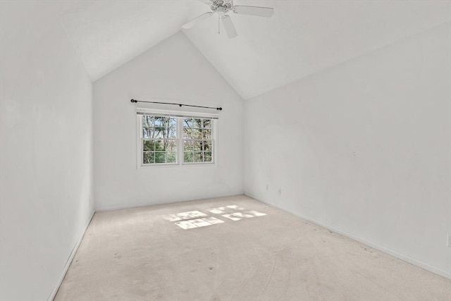 47 Blue Spruce Way Unit 47, Mashpee, MA 02649 - carpeted spare room featuring ceiling fan and lofted ceiling