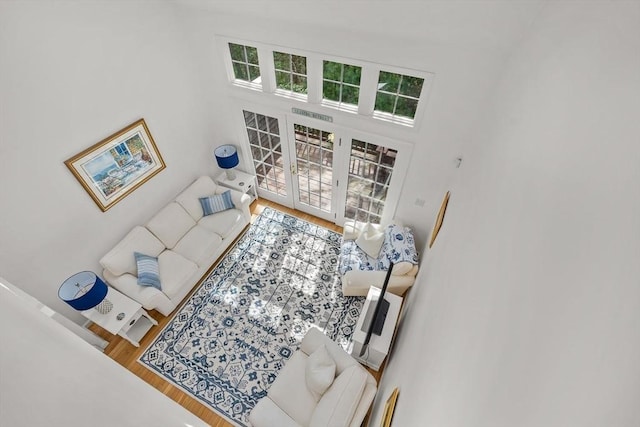 47 Blue Spruce Way Unit 47, Mashpee, MA 02649 - living room with wood finished floors and a high ceiling