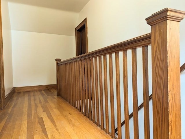 43 Brunswick Rd, Arlington, MA 02474 - staircase featuring baseboards and wood finished floors