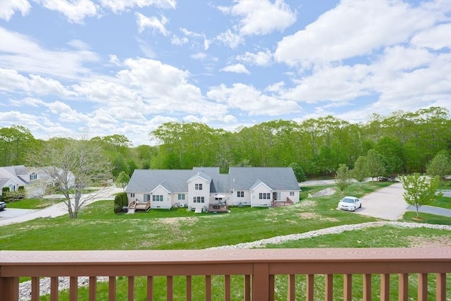 exterior space with a yard