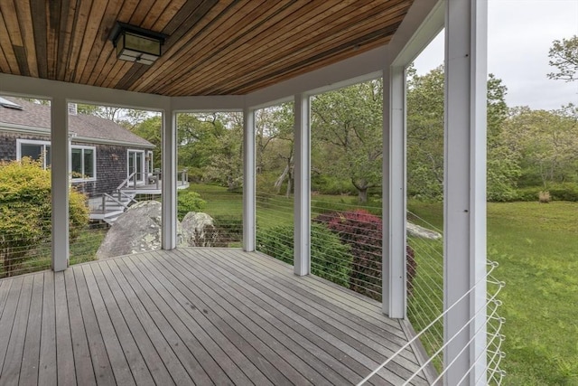 9 Beetlebung Grove Way, Chilmark, MA 02535 - view of unfurnished sunroom