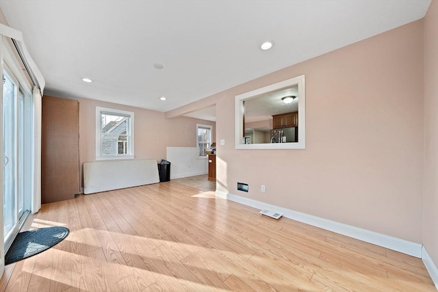 empty room featuring light hardwood / wood-style flooring