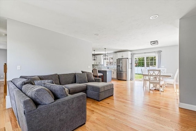 0 Thompson St, Middleboro, MA 02346 - living room featuring light wood-type flooring and recessed lighting