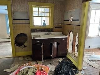 bathroom featuring a baseboard radiator