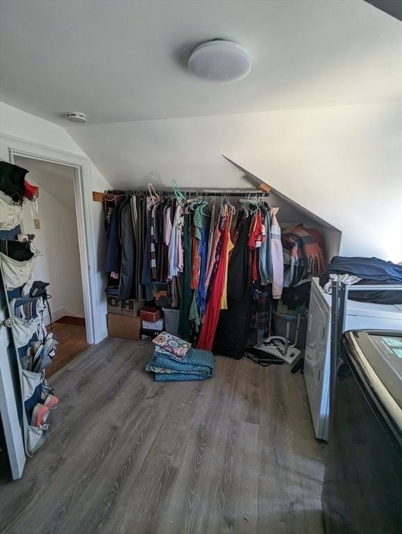 35 Neponset St, Revere, MA 02151 - spacious closet with lofted ceiling, independent washer and dryer, and wood finished floors