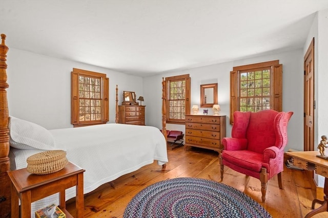 bedroom featuring hardwood / wood-style flooring