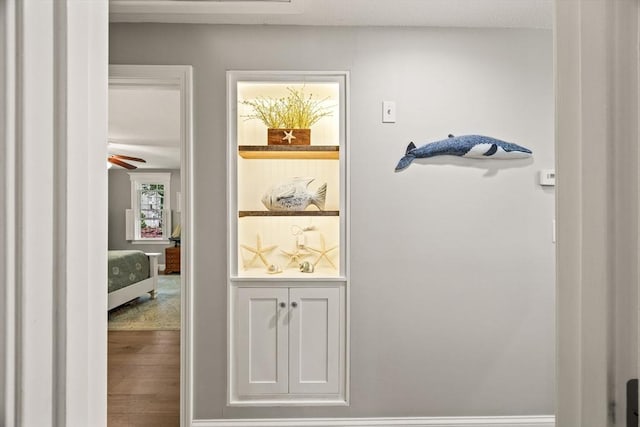 111 Richardson Rd, Barnstable, MA 02632 - doorway featuring wood finished floors and a ceiling fan