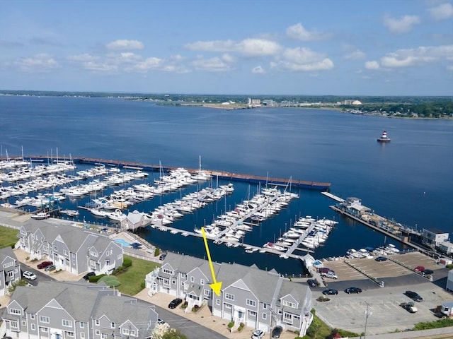 700 Shore Dr Unit 1106, Fall River, MA 02721 - bird's eye view of a marina and a large body of water