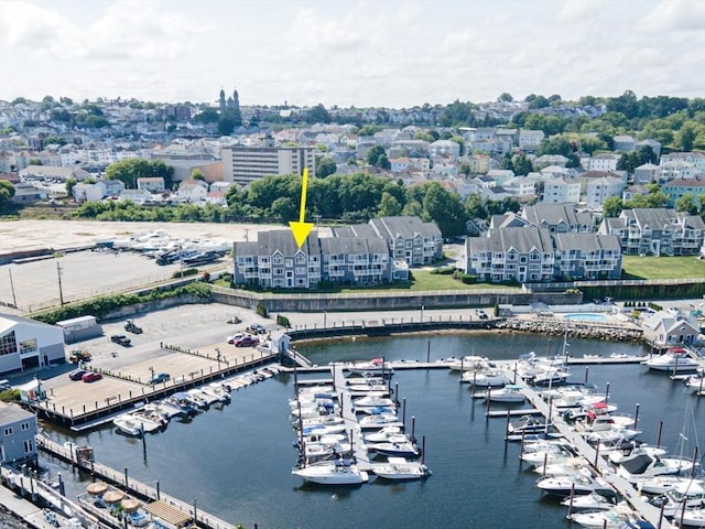700 Shore Dr Unit 1106, Fall River, MA 02721 - bird's eye view of a nearby body of water and a marina