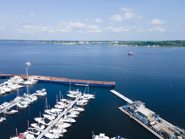 700 Shore Dr Unit 1106, Fall River, MA 02721 - drone / aerial view of a nearby body of water and a marina