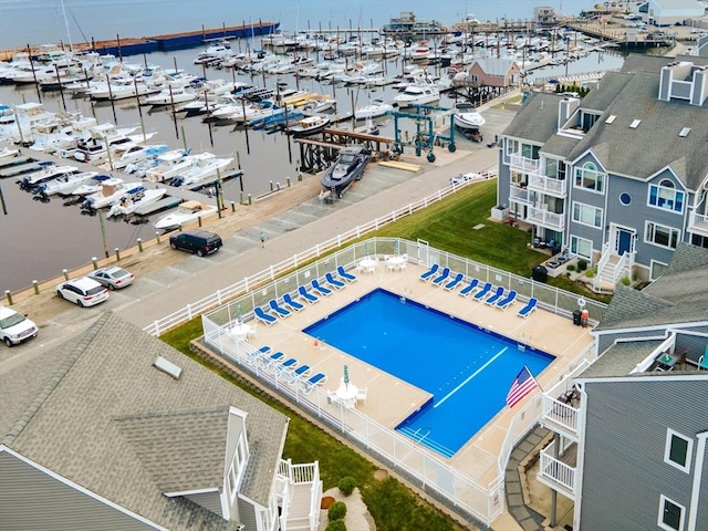 700 Shore Dr Unit 1106, Fall River, MA 02721 - drone / aerial view of numerous boat docks and a large body of water