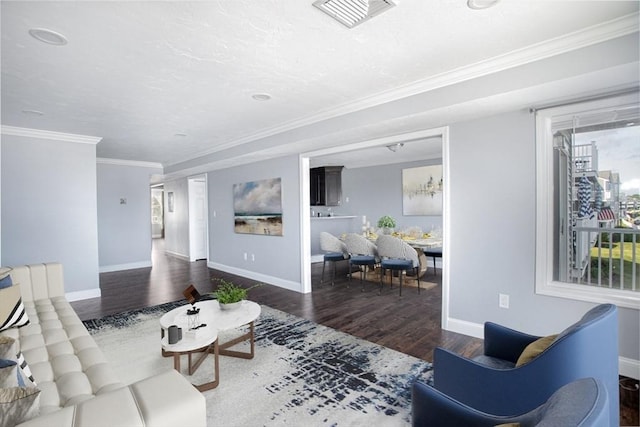 700 Shore Dr Unit 1106, Fall River, MA 02721 - living area with wood finished floors and crown molding