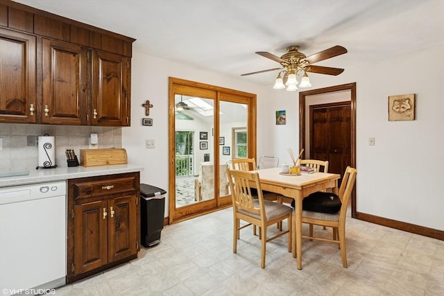 20 Lucia Dr, Milford, MA 01757 - dining room featuring a ceiling fan and light floors