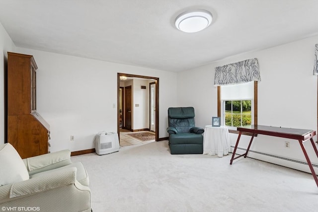 20 Lucia Dr, Milford, MA 01757 - living area with baseboard heating and carpet floors