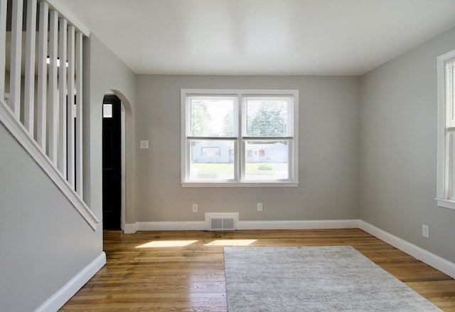 100 Haskin St, Springfield, MA 01109 - foyer with arched walkways and wood finished floors