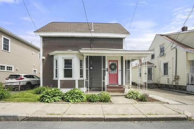 24 Everett St, Woburn, MA 01801 - view of front of home with entry steps and covered porch