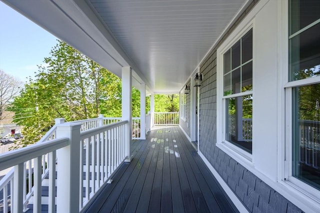 9 School St, Hull, MA 02045 - wooden terrace featuring a porch