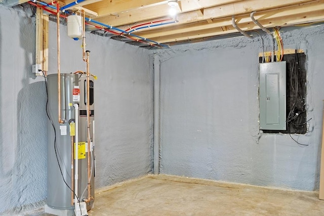 7 S Porter St Unit 7, Haverhill, MA 01835 - unfinished basement featuring electric panel and water heater