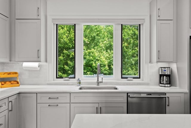 751 Sharps Lot Rd, Swansea, MA 02777 - kitchen featuring dishwasher and backsplash