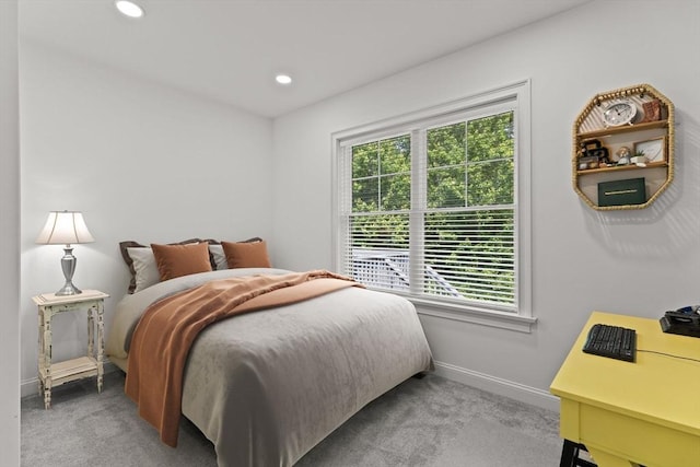 751 Sharps Lot Rd, Swansea, MA 02777 - bedroom featuring multiple windows, light carpet, and recessed lighting