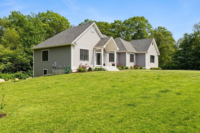 751 Sharps Lot Rd, Swansea, MA 02777 - view of front of property featuring a front yard and a shingled roof