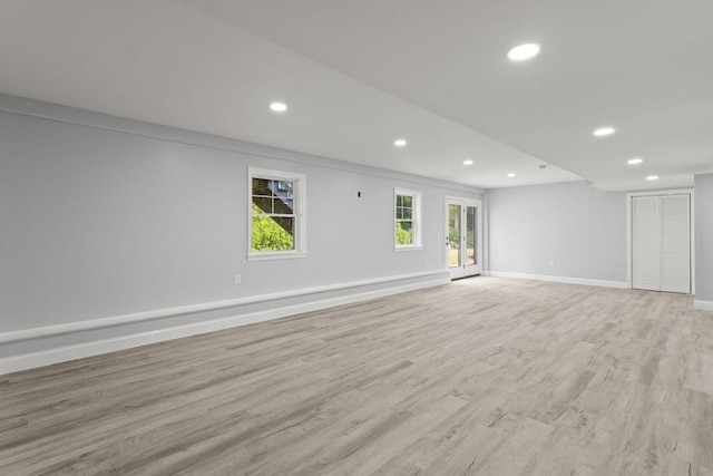 751 Sharps Lot Rd, Swansea, MA 02777 - spare room featuring light wood-style flooring and recessed lighting