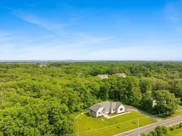 751 Sharps Lot Rd, Swansea, MA 02777 - aerial view of property and surrounding area featuring a heavily wooded area