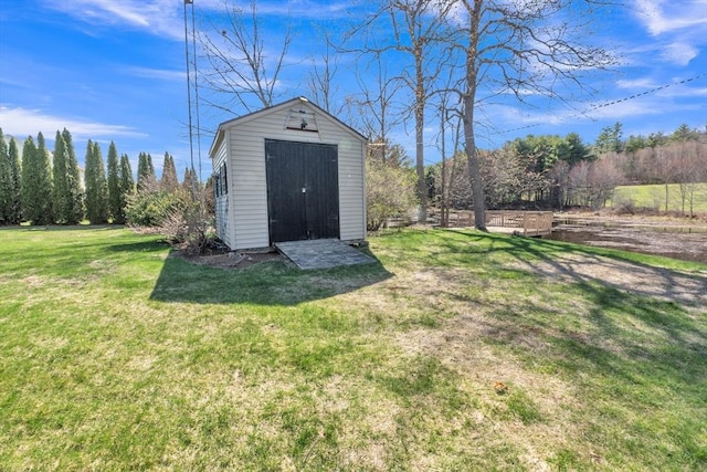 view of shed