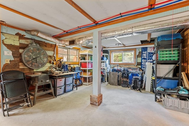558 Amesbury Rd, Haverhill, MA 01830 - below grade area with a garage and a workshop area