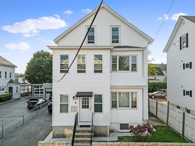 27 Cook St, Fall River, MA 02724 - view of front facade with entry steps