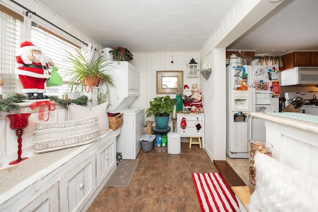 kitchen with white appliances