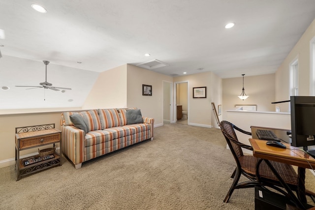 view of carpeted living room