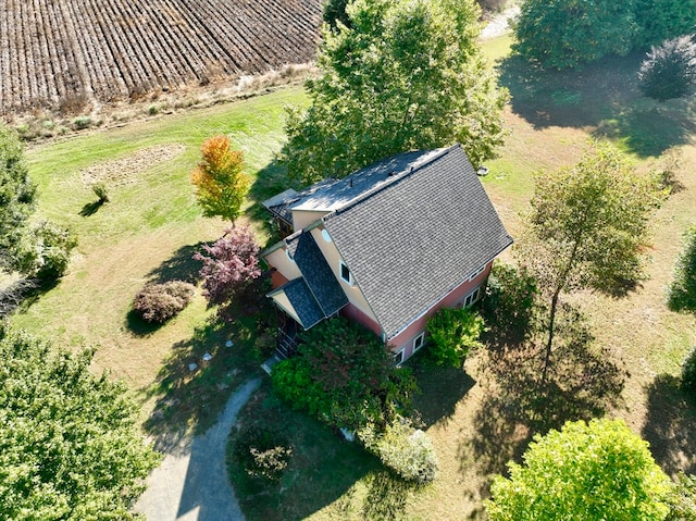 drone / aerial view featuring a rural view