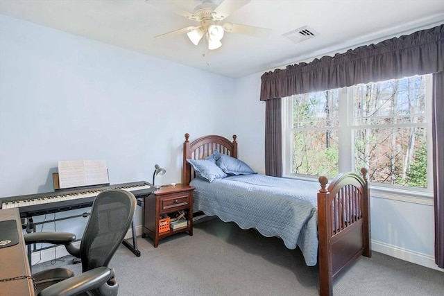 32 Erins Way, Holden, MA 01520 - carpeted bedroom with a desk, a ceiling fan, and baseboards