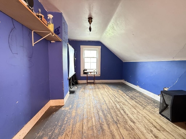 19 Davis St, Woburn, MA 01801 - bonus room with wood finished floors, vaulted ceiling, and baseboards