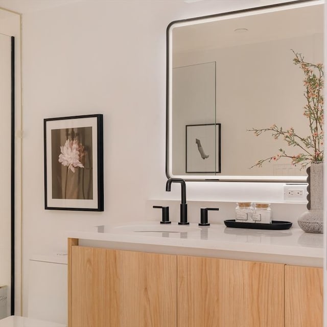 interior space with vanity