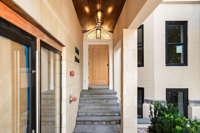 view of doorway to property