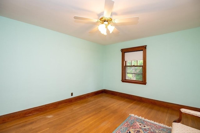 47 Ronald Rd, Arlington, MA 02474 - unfurnished room featuring baseboards, light wood-style flooring, and a ceiling fan