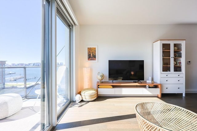 65 Lewis St Unit Ph03, Boston, MA 02128 - living room featuring wood finished floors and a healthy amount of sunlight