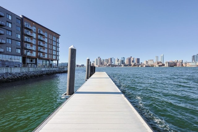 65 Lewis St Unit Ph03, Boston, MA 02128 - view of dock featuring a water view and a city view