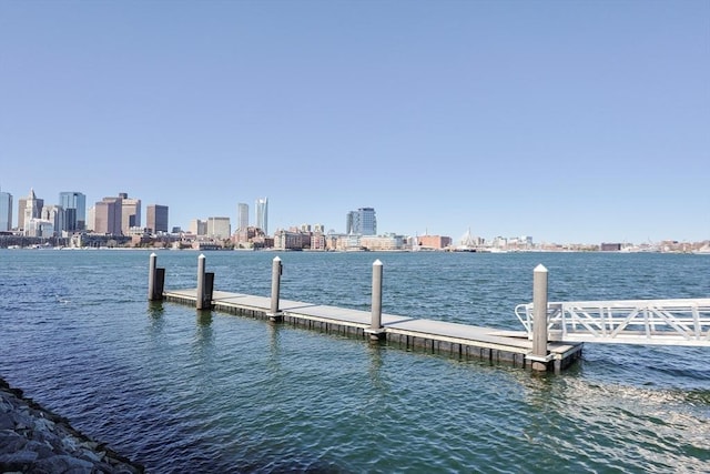 65 Lewis St Unit Ph03, Boston, MA 02128 - dock area with a view of city and a water view