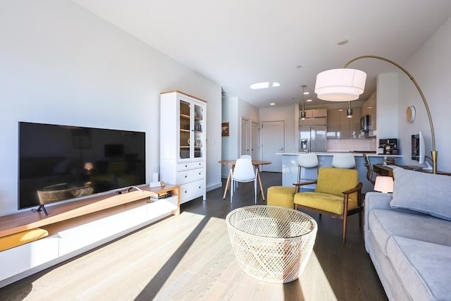 65 Lewis St Unit Ph03, Boston, MA 02128 - living area with recessed lighting and wood finished floors