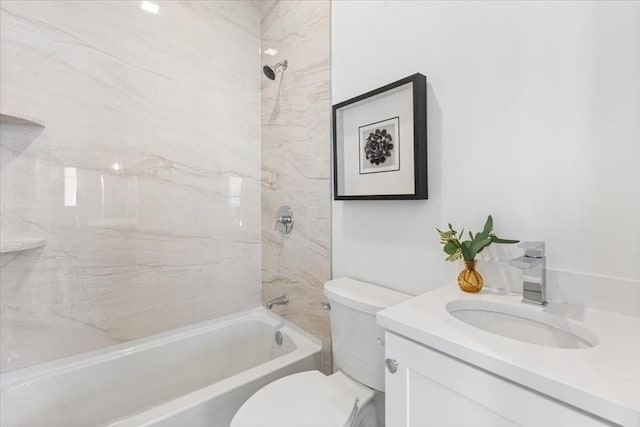 157 Princeton St Unit 1, Boston, MA 02128 - bathroom with toilet, shower / bathtub combination, and vanity