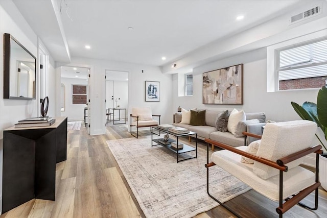 157 Princeton St Unit 1, Boston, MA 02128 - living room with recessed lighting and light wood-type flooring