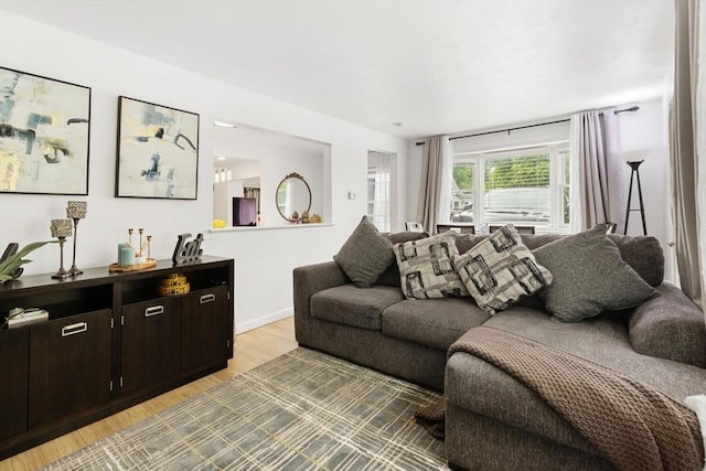 186 Andover St, North Andover, MA 01845 - living room featuring light wood-style floors